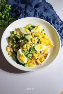 Corn bean dry cucumber salad