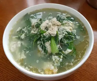 Pyramid foie egg soup