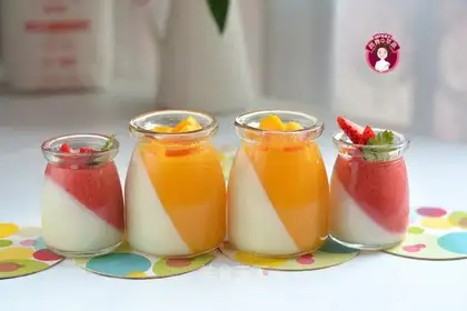 Jelly milk pudding