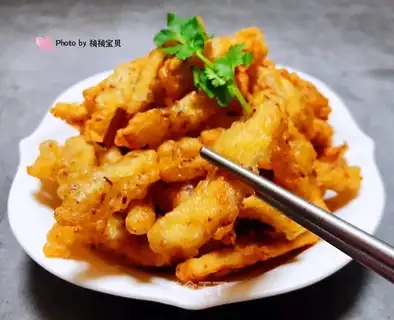 Fried almond mushrooms