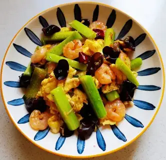 cucumber eggs and shrimp