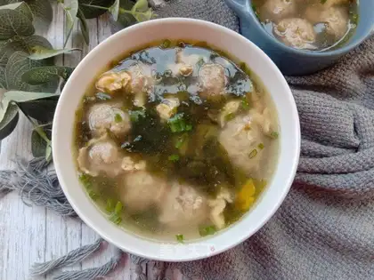 ♪ Purple meatball soup ♪