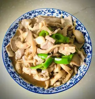 Mushrooms over oil