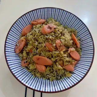 Sodium ham and sausage fried rice