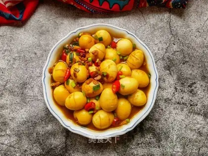 Soy quail eggs