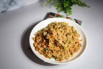 A radish sausage fried rice