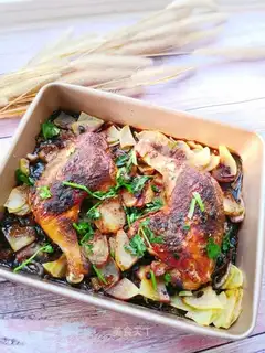 Roasted chicken leg