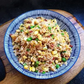 Blue bean corn fried rice