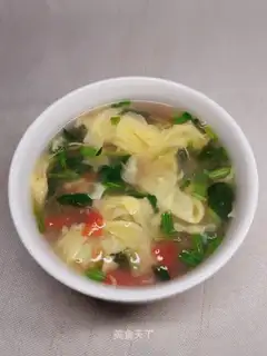 Spinach egg soup
