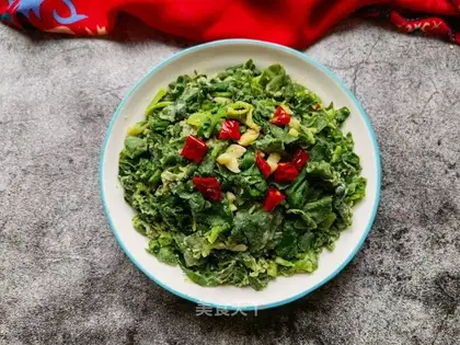 Garlic pepper and spinach