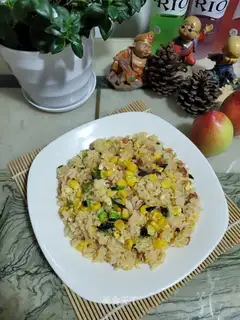 Sausage corn fried rice