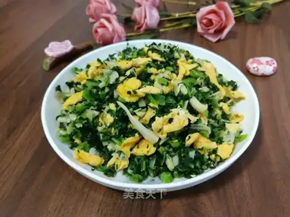 Mustard sprouts and eggs