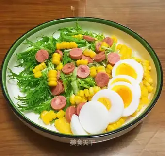 Corn ham egg salad