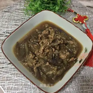 Meat and eggplant