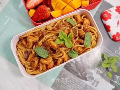 Black pepper shrimp pasta