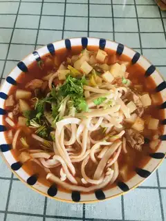 The lamb noodles