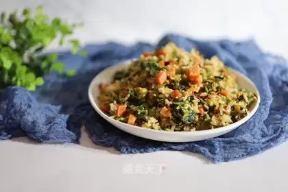 Ham omelet egg fried rice