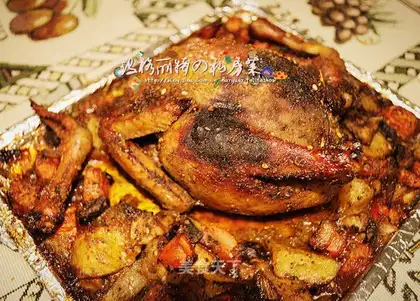 Christmas roast chicken