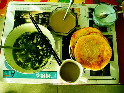 Pancakes + rice paste