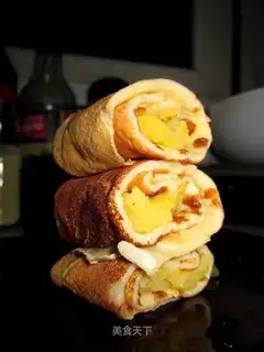 Coconut milk pancakes and sweet potato rolls