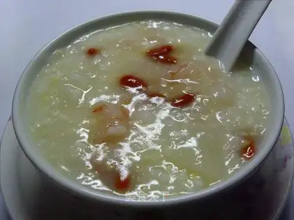Yam and shrimp porridge