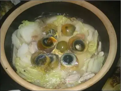 Chinese cabbage in soup