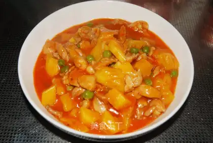 diced chicken with pineapple