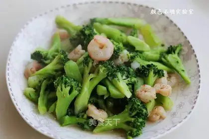 stir-fried shrimp with broccoli