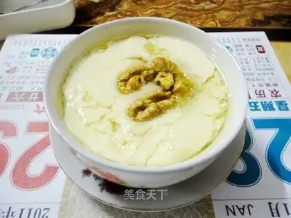 Homemade tofu flower