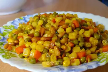 Colorful pine nut corn