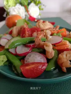 Sweet bean shrimp salad
