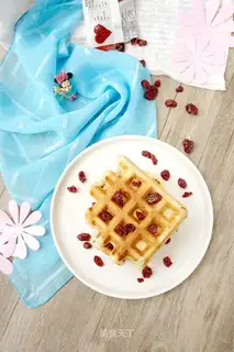 Double cranberry waffles