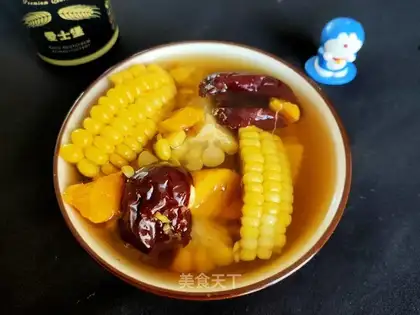 Potato corn date soup