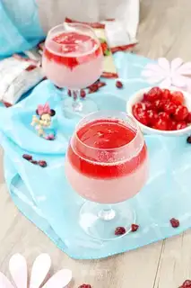 Double cranberry banana yogurt shake