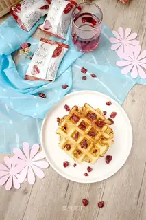 Cranberry cheese waffles