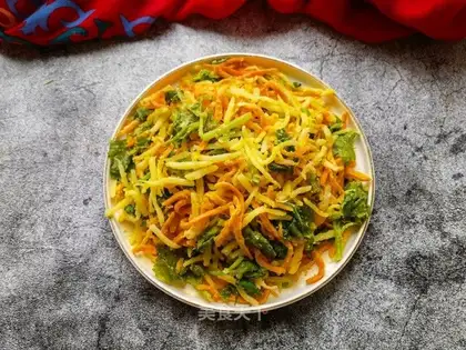 Carrot potatoes, celery leaves