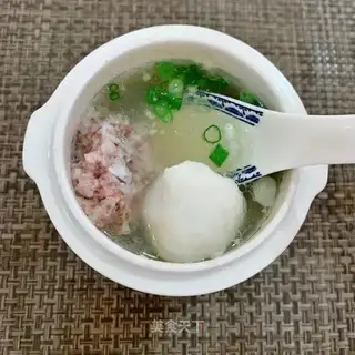 Meat-cooked egg soup