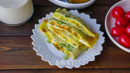 Meat and cheese omelet
