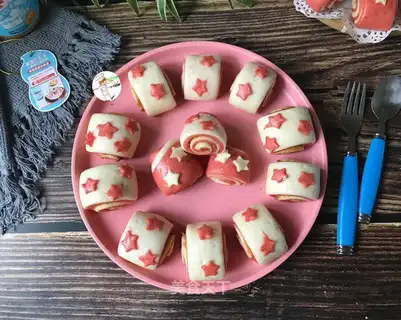 Peanut butter, two-coloured buns
