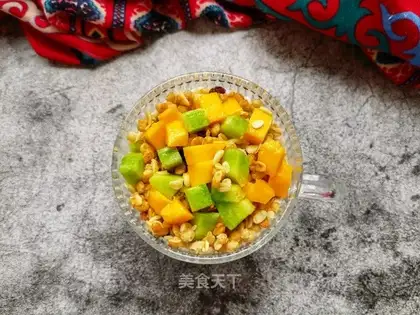 Mango melon sour milk cup