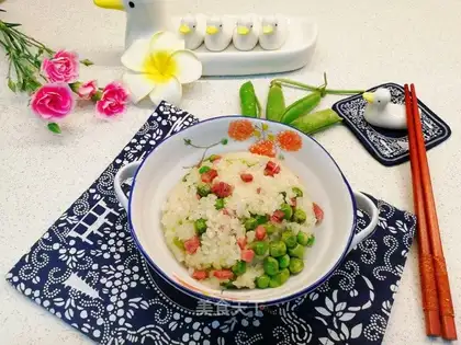 Peas, salty rice