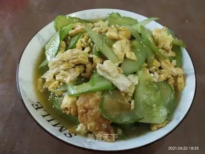 cucumber fried eggs