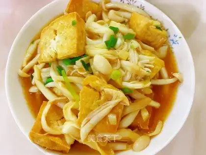 Seafood mushroom tofu