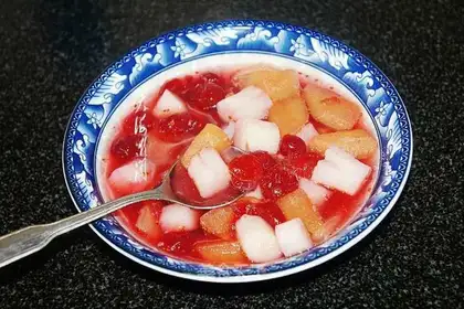 The cranberry pear soup
