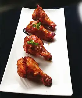 A roasted chicken wing