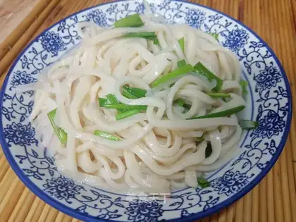 Homemade soy noodles