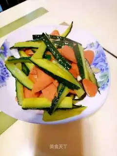 Ham sausage and cucumber