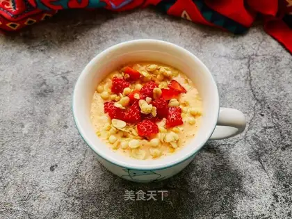 Potato cereal yogurt shake