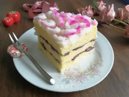 Taste mashed potatoes with heart cake