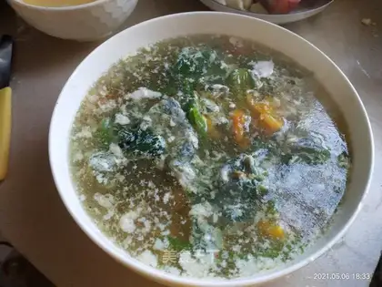 Pumpkin egg soup
